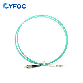 OM3 LC-FC UPC单工LSZH 3.0mm光纤跳线, 1m